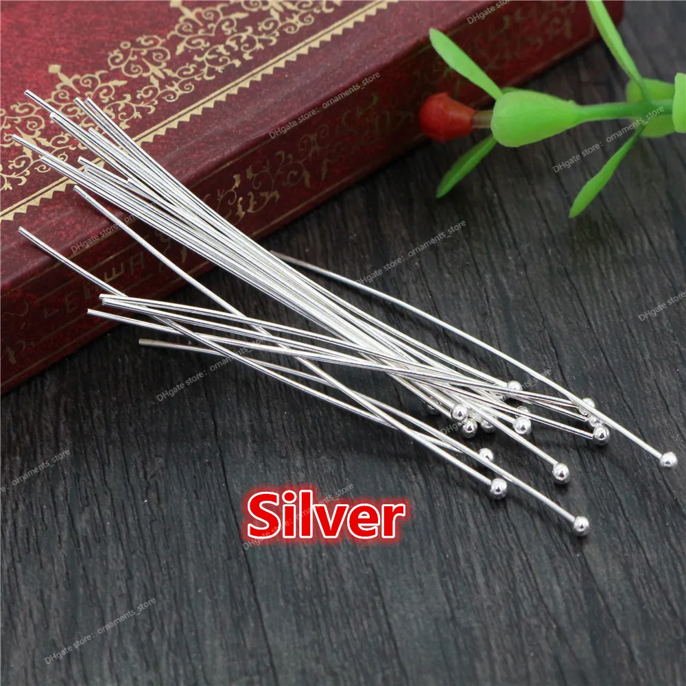 Silver Metal Wire Ball Head Pins For DIY Jewelry Making 16 50mm Sizes 0.5mm  Diameter Supplies From Ornaments_store, $7.47